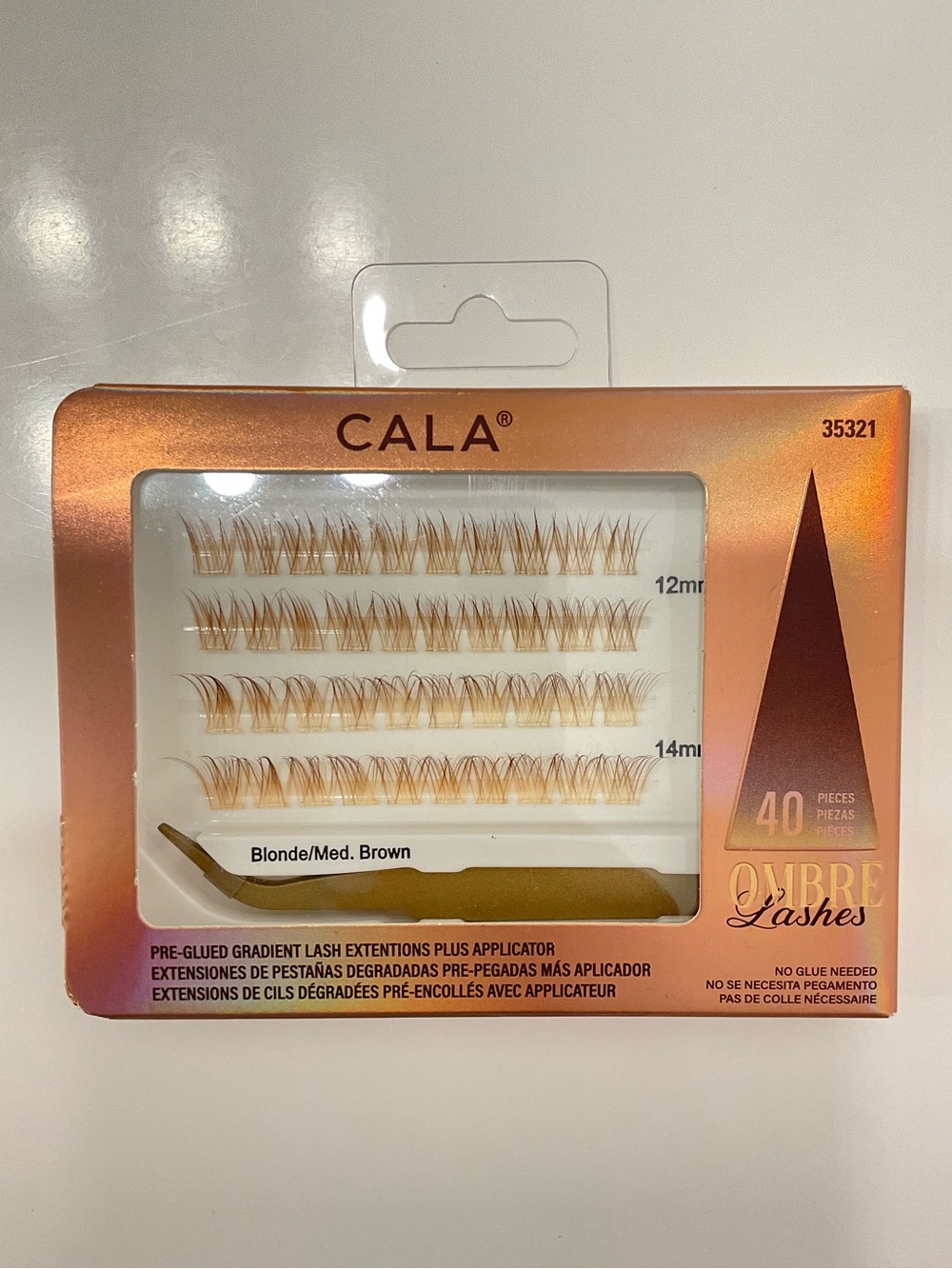 NIB Cala Blonde/Medium Brown Pre-Glued Gradient Lash Extensions & Applicator